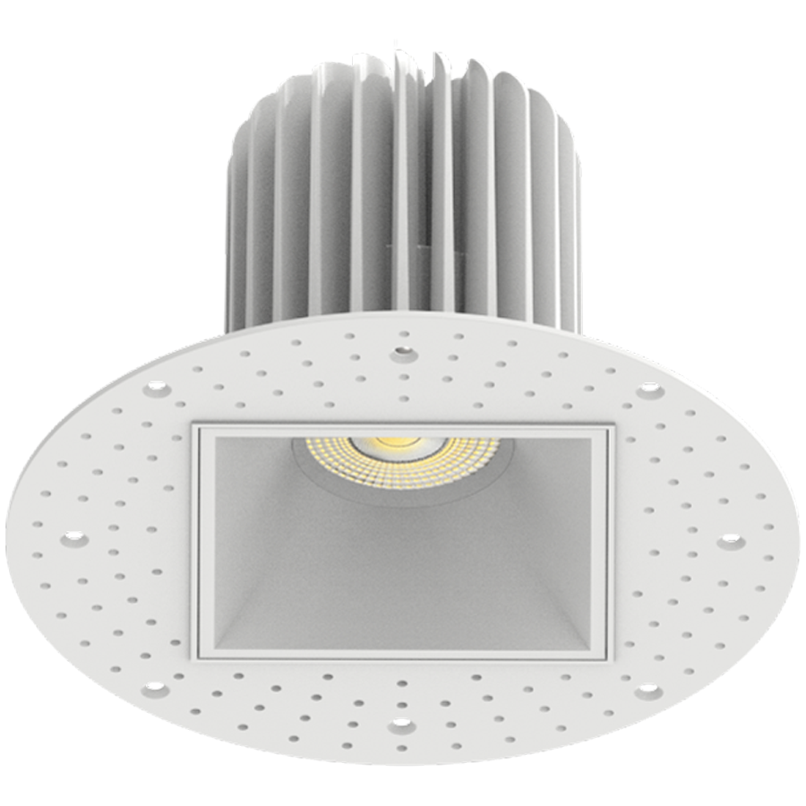 RAB R4STL 4in Trimless Recessed Light – 20W – 1900 Lumens – 2700K–5000K – 120V – Square – Smooth Trim – White Finish – 90+ CRI