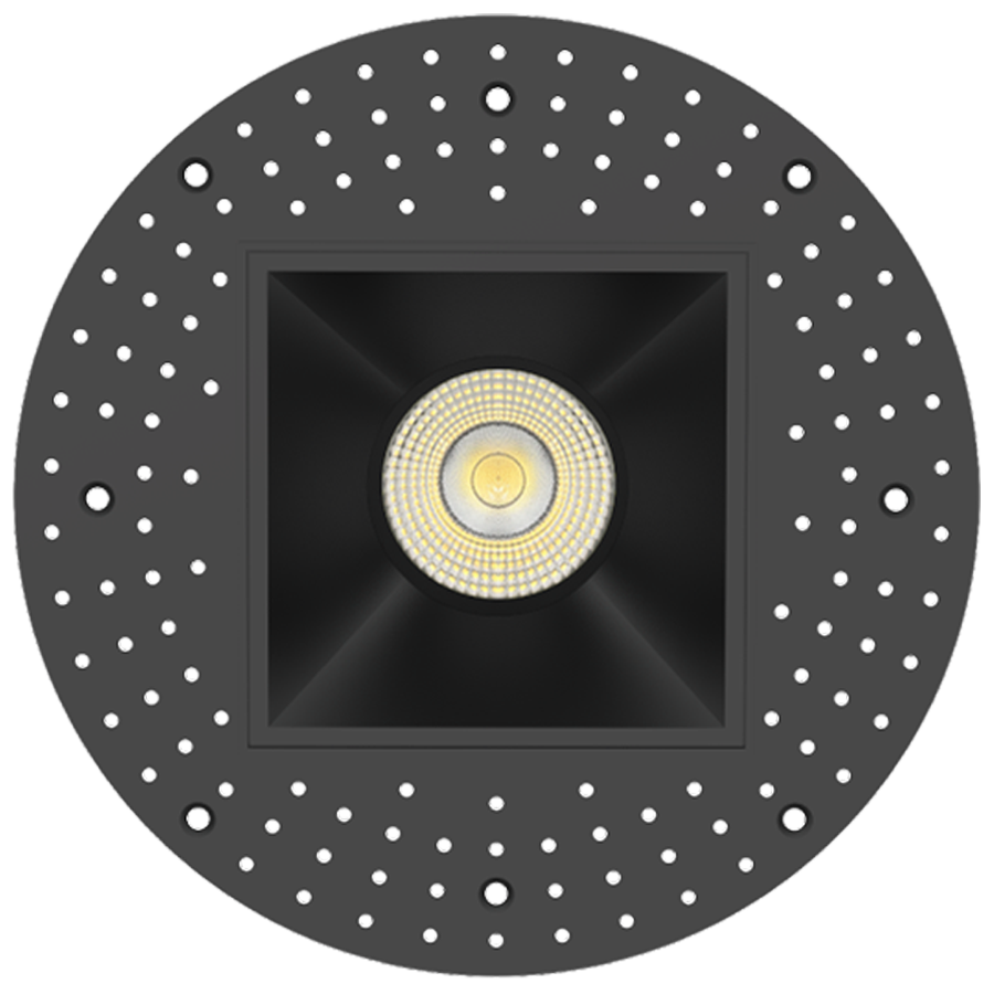 RAB R4STLB 4in Trimless Recessed Light – 20W – 1900 Lumens – 2700K–5000K – 120V – Square – Smooth Trim – Black Finish – 90+ CRI
