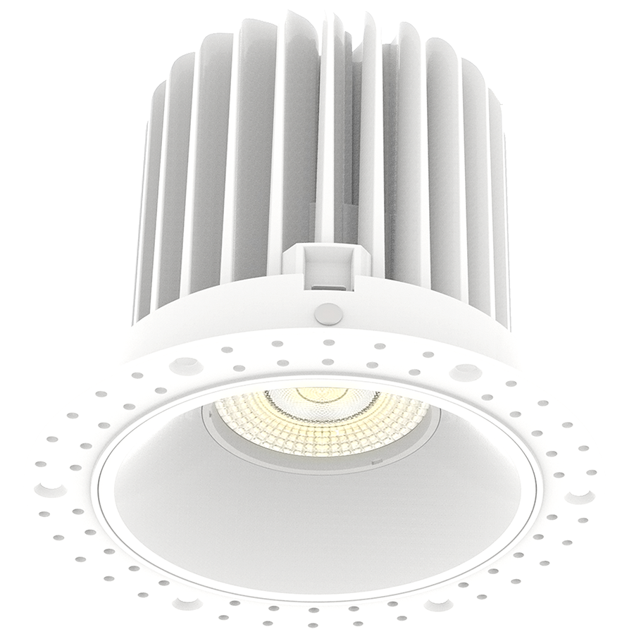 RAB R4TL 4in Trimless Recessed Light – 20W – 1900 Lumens – 2700K–5000K – 120V – Round – Smooth Trim – White Finish – 90+ CRI