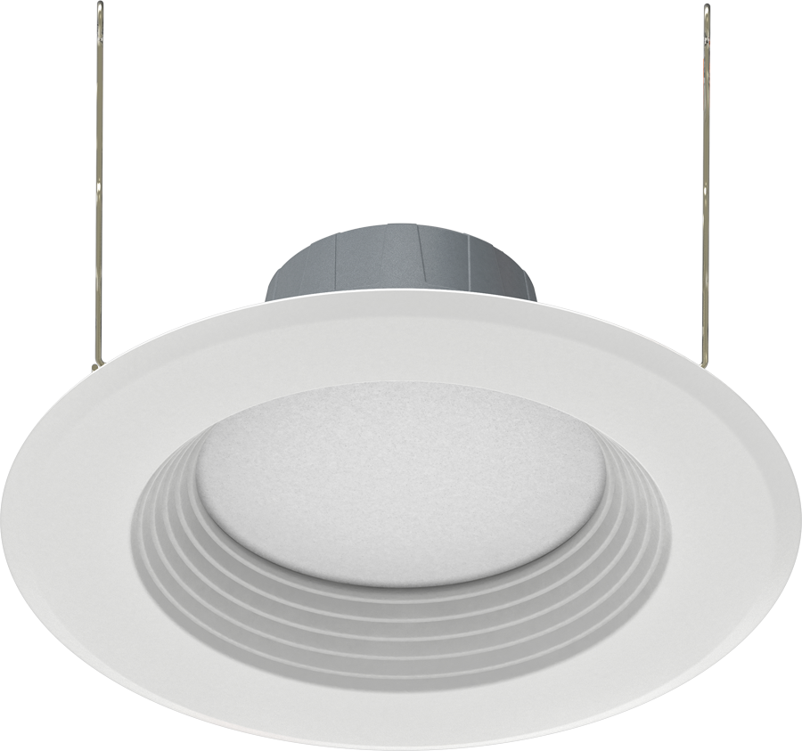 RAB R6R89FA120WB R6R 6" Residential Retrofit Downlight - 750 Lumens - 8W - 120V - Selectable CCT - Baffle Trim - White