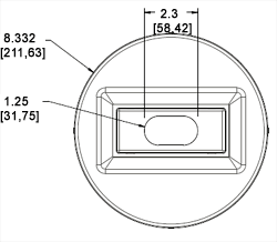 RAB BOLBASE Bollard Base Adapter – 8 In Round – Includes Mounting Plates & Bolts