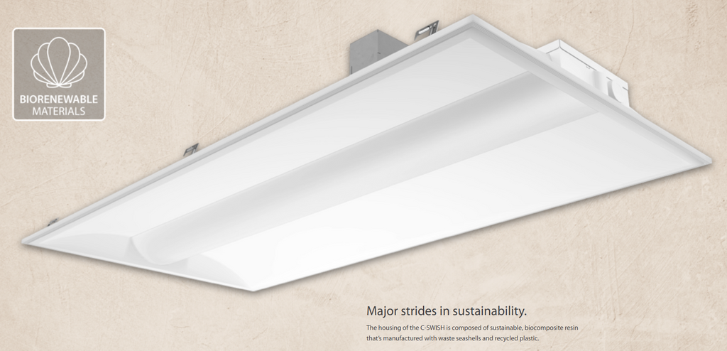 RAB C-SWISH2X2/E LED Center Basket Troffer – 2x2 – Selectable 20W/25W/30W – 3500K/4000K/5000K – 2606-3955 Lumens – 120-277V – Emergency Battery Backup – White Finish