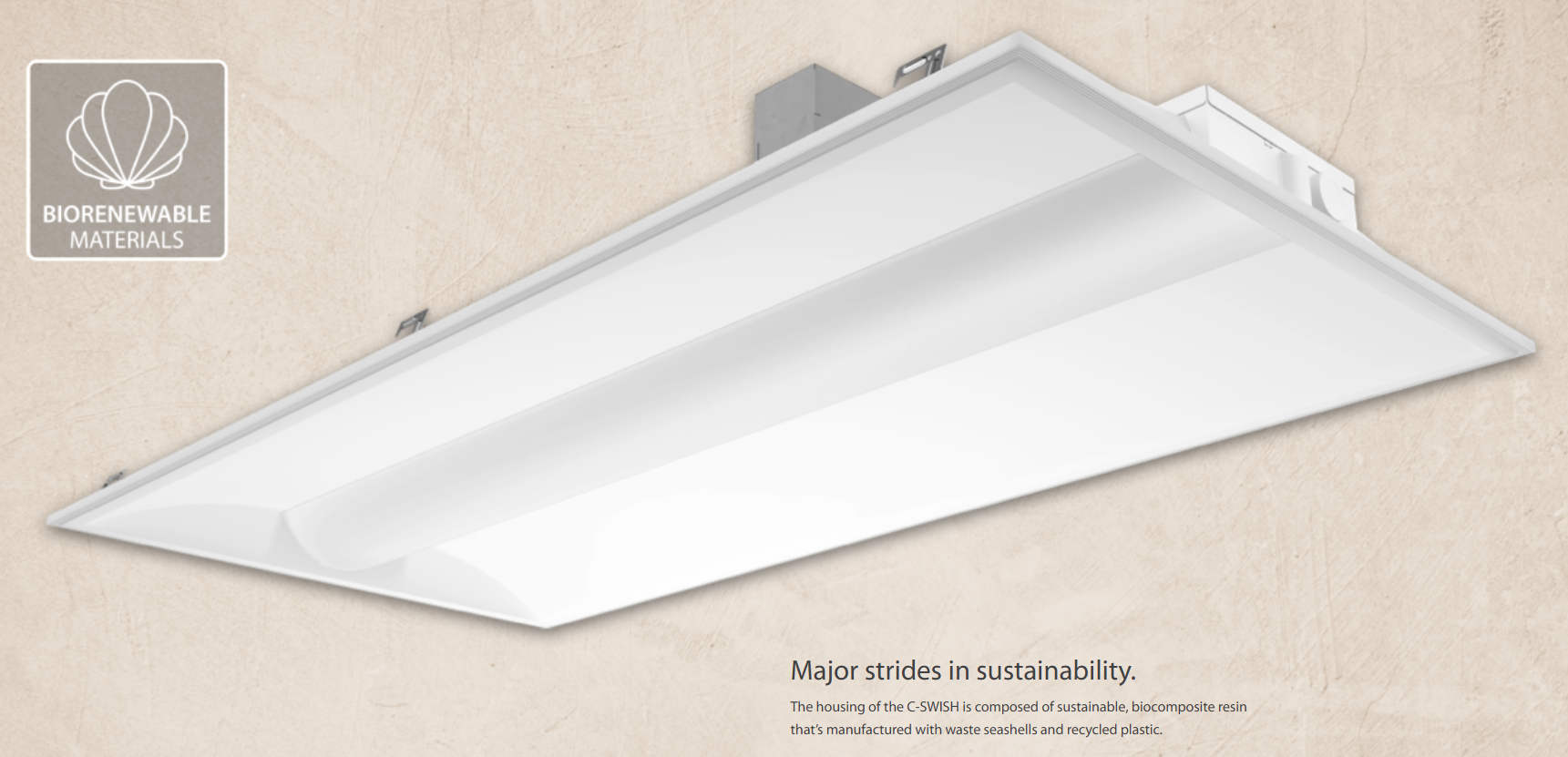 RAB C-SWISH2X2/E LED Center Basket Troffer – 2x2 – Selectable 20W/25W/30W – 3500K/4000K/5000K – 2606-3955 Lumens – 120-277V – Emergency Battery Backup – White Finish