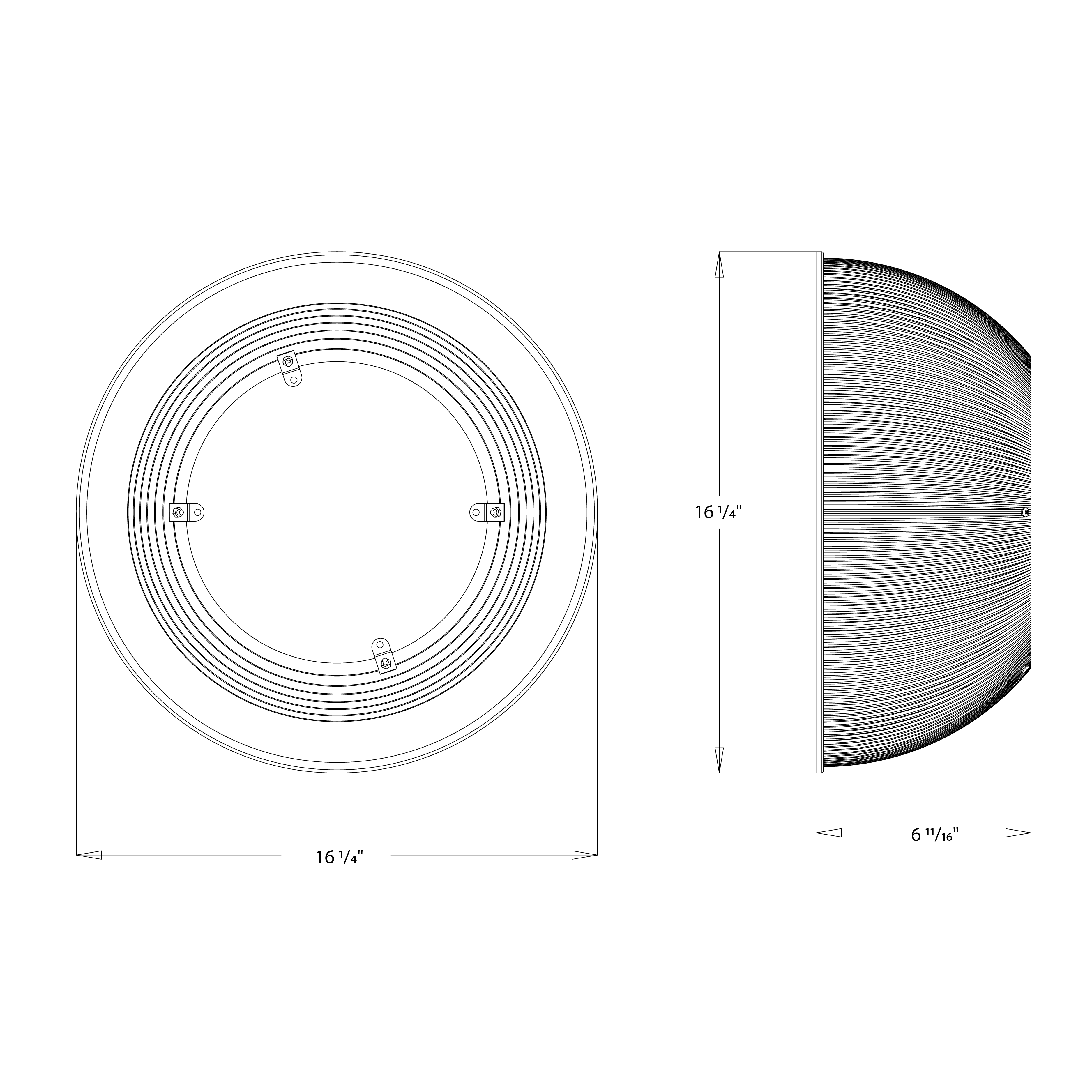 RAB H15-RPC Polycarbonate Refractor Accessory – For H15 LED UFO High Bay Lights