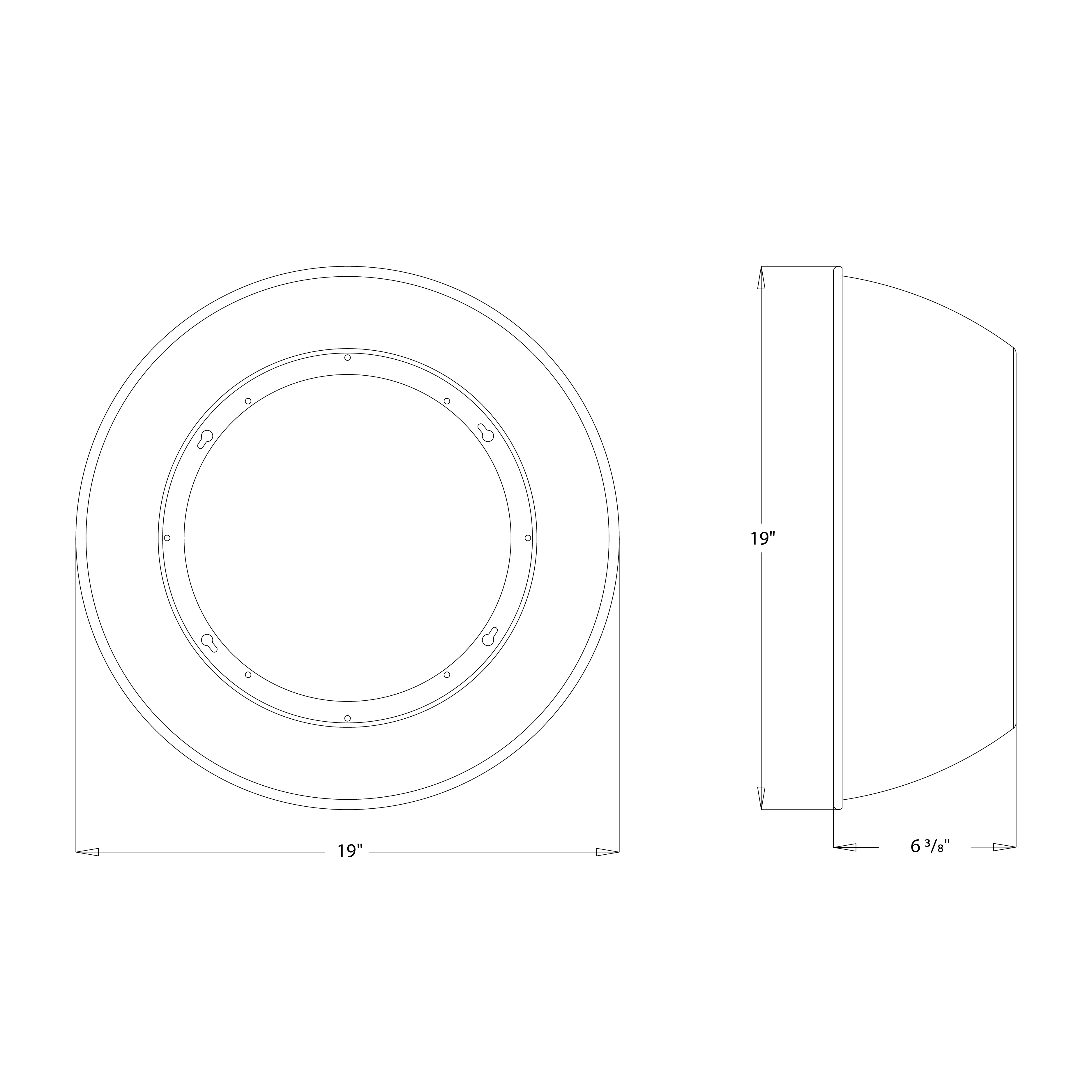 RAB H15XL-RAL Aluminum Reflector Accessory – For H15XL LED UFO High Bay Lights