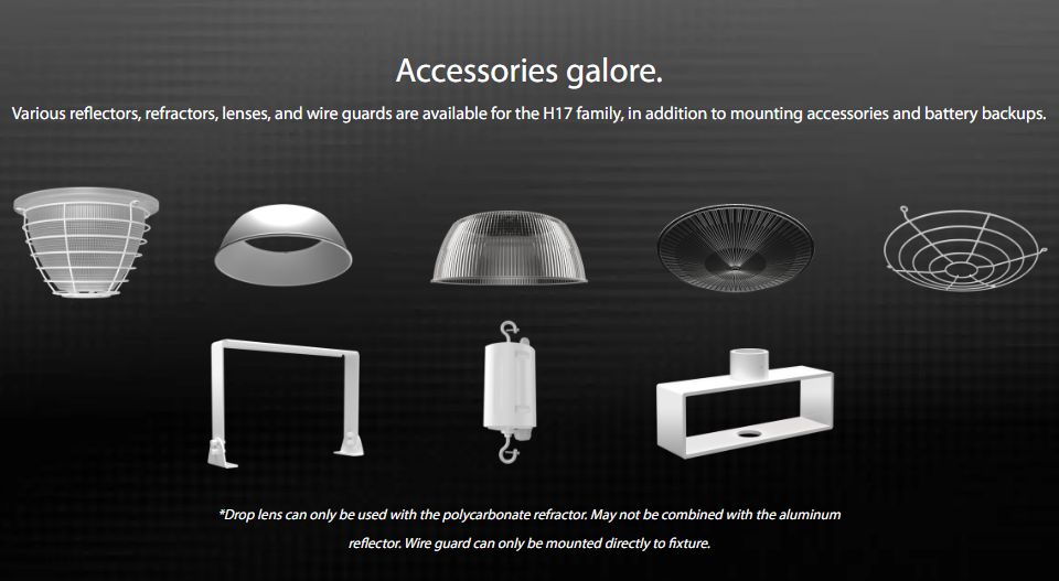 RAB H17-RAL H17 Aluminum Reflector Accessory – For H17 LED UFO High Bay Lights