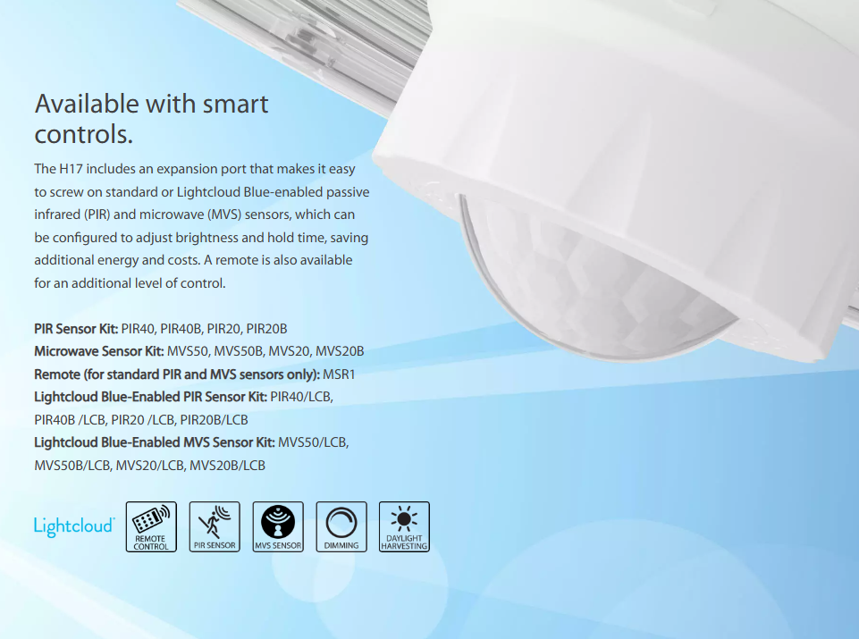 RAB H17XXLB/480/6CPT4 H17XXL LED UFO High Bay Light – Selectable 300W/400W/500W – Selectable 3000K/4000K/5000K – 48951-78763 Lumens – 480V – 6ft Cord with L8-20P Twist Lock Plug – Black Finish