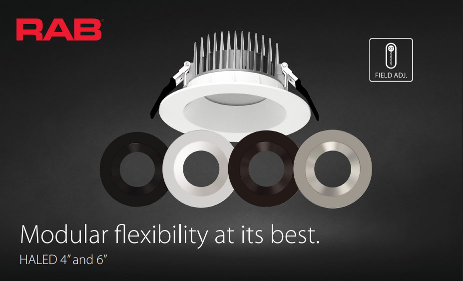 RAB HAT4RA 4in Modular Recessed Downlight Color Trim – Round – Smooth Trim – Bronze Finish