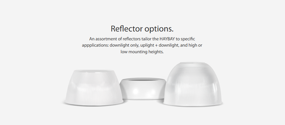 RAB R16SA Short Aluminum Reflector – 16 in. Diameter – HAYBAY High Bay
