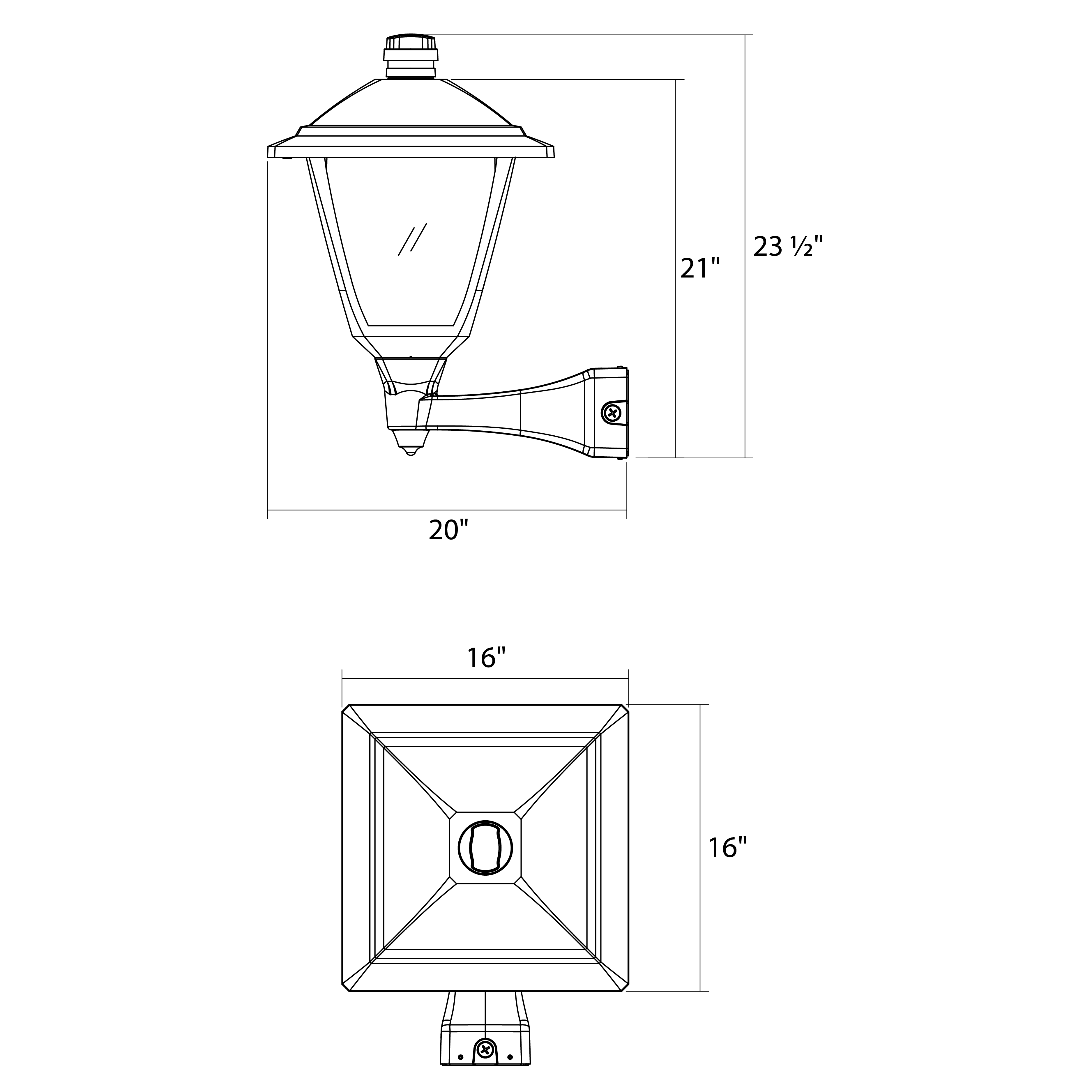 RAB HTG-SWMB/480/7PRS Square Outdoor Wall Sconce – 60W-120W Selectable – Type III/Type V Distribution – 3000K/4000K/5000K Selectable – 5089-15401 Lumens – 480V – NEMA 7-Pin Photocontrol Receptacle – Black Finish