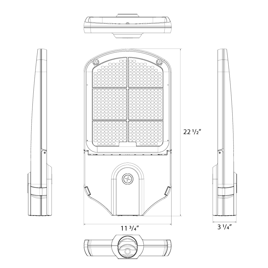 RAB KAI-2T200 Type II LED Roadway Light – Selectable 160W/180W/200W – Selectable 3000K/4000K/5000K – 23443-30569 Lumens – 120-277V – Pole Mount – Bronze Finish
