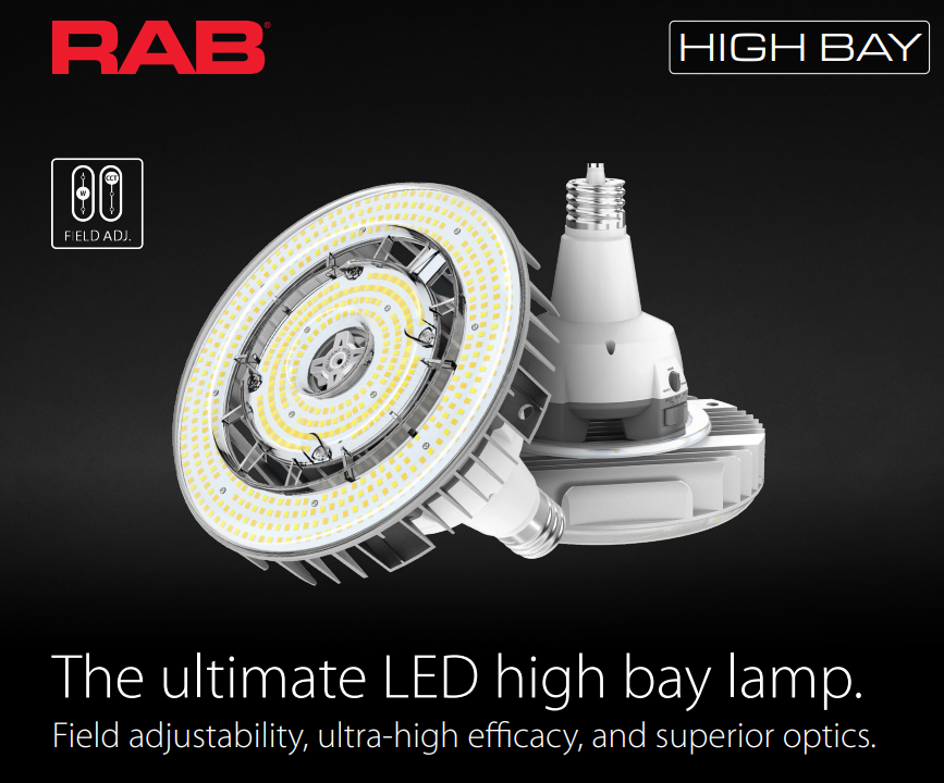 RAB HIDFA-115S-V-EX39-8CCT-BYP/5SP HIDFA 5-Pin High Bay LED Retrofit Lamp – Type B Bypass – Selectable 60W/80W/115W – Selectable 3000K/4000K/5000K – EX39 Mogul Base – 120-277V – 8700-16675 Lumens