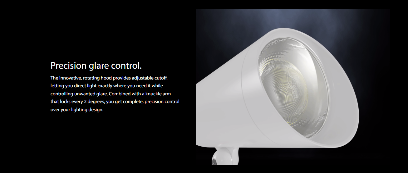 RAB LF34LW L34 CCT-Adjustable Landscape Light – Large – 33W – Selectable 2700K/3000K/3500K/4000K/5000K – 4026-4408 Lumens – 120V – White Finish