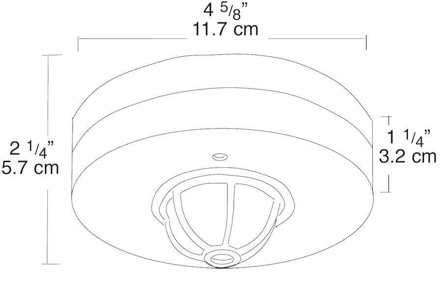 RAB LOS2500/120 Ceiling Occupancy Sensor – 2000W – 120V – White Finish