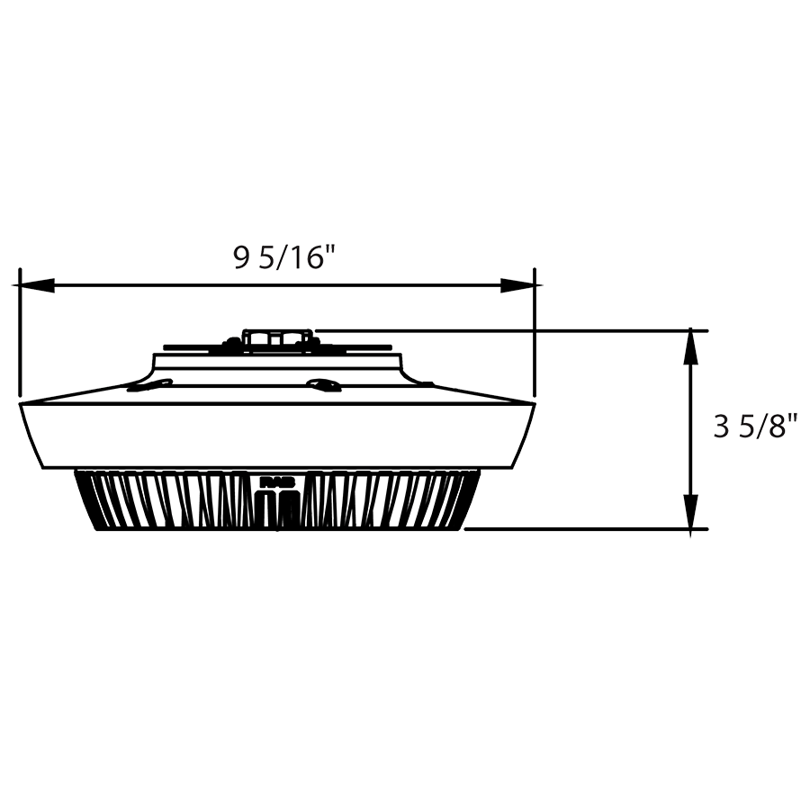 RAB PARK34-70 Field-Adjustable LED Parking Garage Light – Selectable 50W/60W/70W – Selectable 3000K/4000K/5000K – 6783-9088 Lumens – 120-277V – Bronze Finish