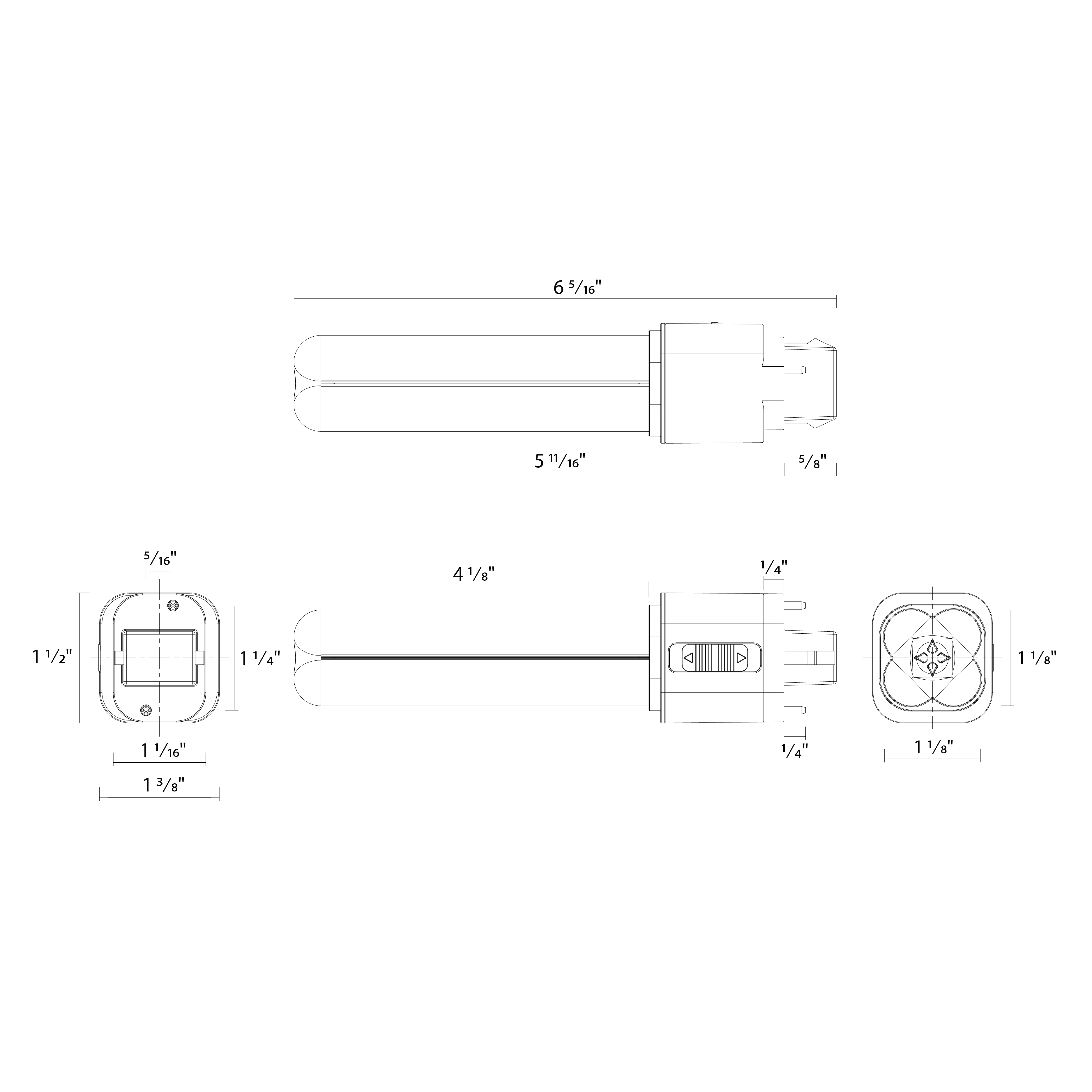 RAB PLC-9-O-8FA-HYB-GX32D Omni LED Lamp – Type A+B Hybrid – 9W – Selectable 2700K/3000K/3500K/4000K – GX32D Base – 120-277V Ballast Compatible – 1050-1200 Lumens