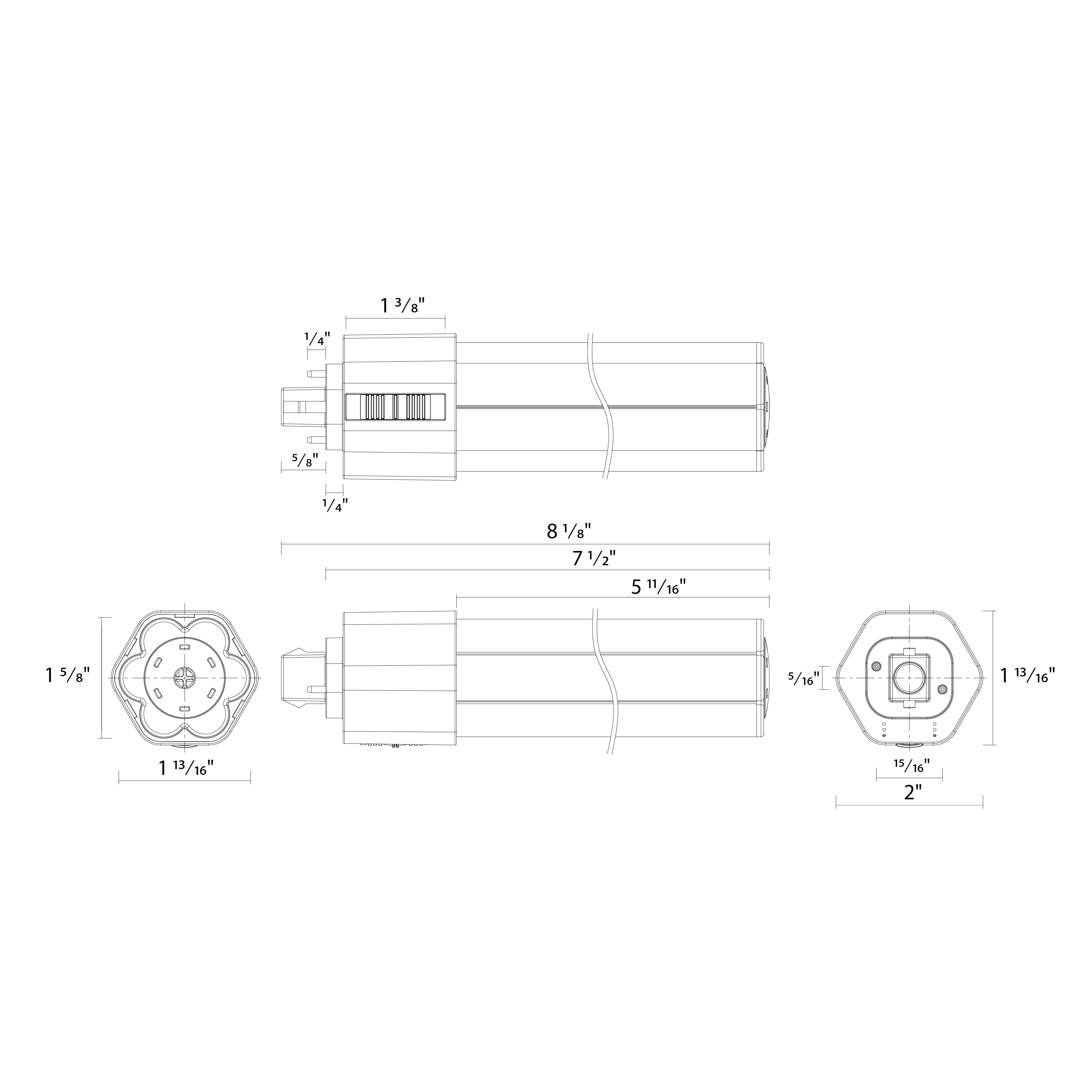 RAB PLT-23-O-8FA-BYP Omni LED Lamp – Type B Bypass – 23W – Selectable 2700K/3000K/3500K/4000K – GX24D Base – 120-277V – 3000-3300 Lumens