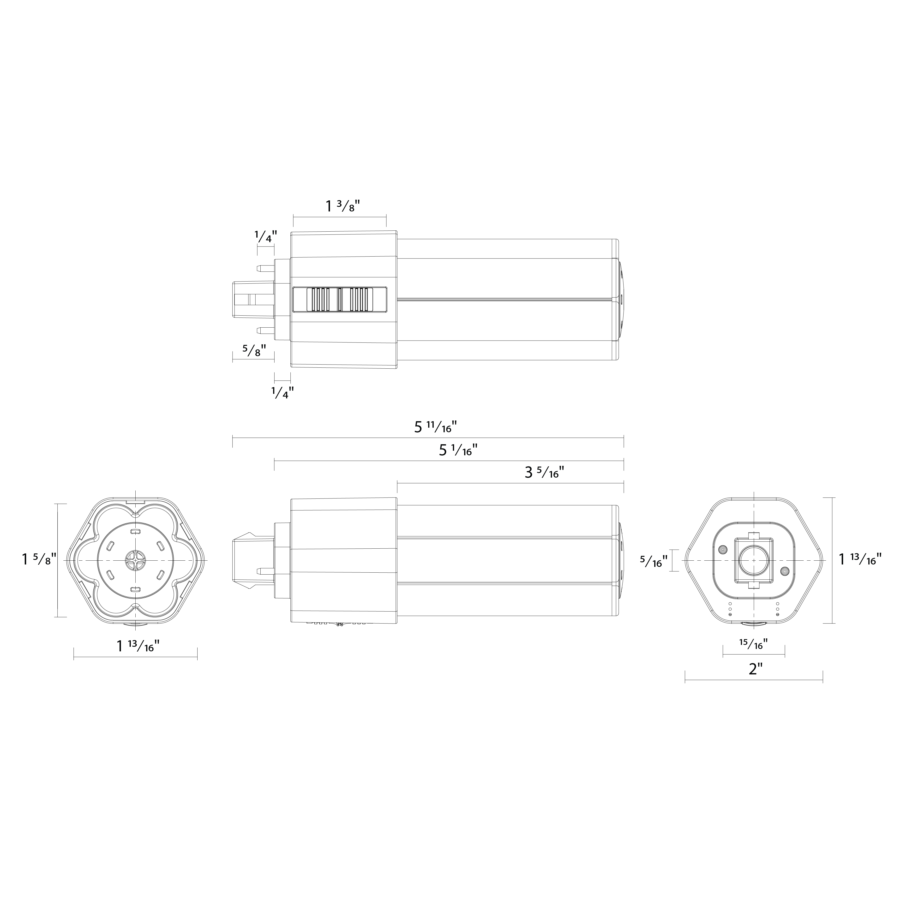 PLT Omni LED Lamp – Type B Bypass – 9W – Selectable 2700K/3000K/3500K/4000K – GX24D Base – 120-277V – 1050-1200 Lumens
