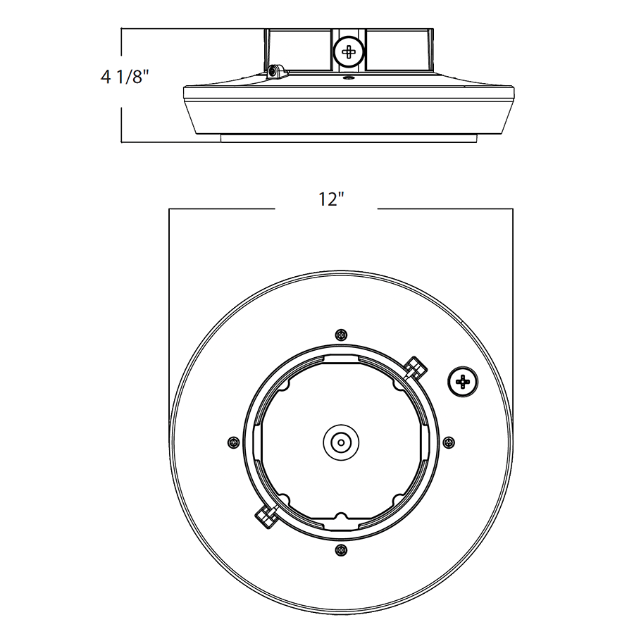 RAB PRT55RW/E Field-Adjustable Round LED Parking Garage Light – Selectable 30W/42W/55W – Selectable 3000K/4000K/5000K – 7340-7651 Lumens – 120-277V – Integrated Photocell – Emergency Battery Backup – White Finish