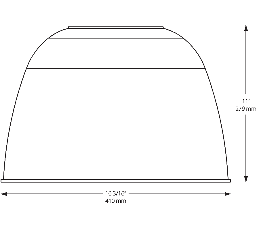 RAB R16WF White Frosted Acrylic Refractor – 16 in. Diameter – HAYBAY High Bay