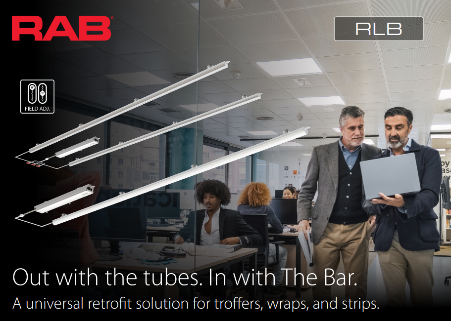RAB RLB-MVS Microwave Occupancy Sensor for Retrofit Light Bar – Max Mounting Height 6 Meters