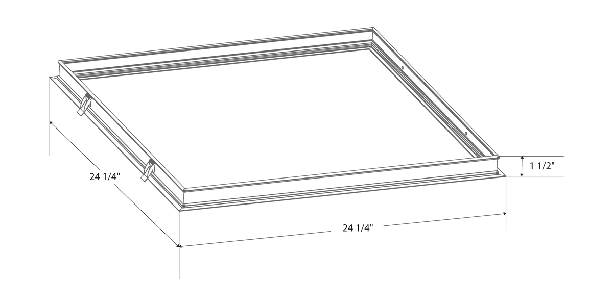 2X2 Recessed Mounting Kit – White – For Drywall Ceilings