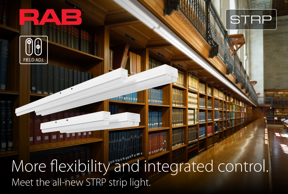 RAB STRP2H/MVS STRP LED Strip Light – 2ft Double Tube – Selectable 10W/15W/20W – 3500K/4000K/5000K – 1514-3071 Lumens – 120-277V – Microwave Occupancy Sensor