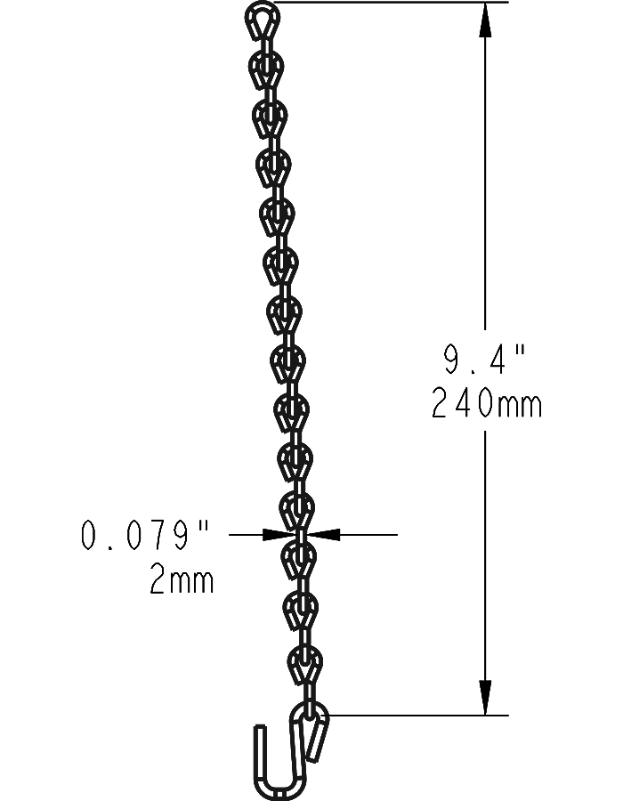 RAB STRP SHOOK STRP Suspension Hook Kit – 9.5 Inch – 2 Piece Set