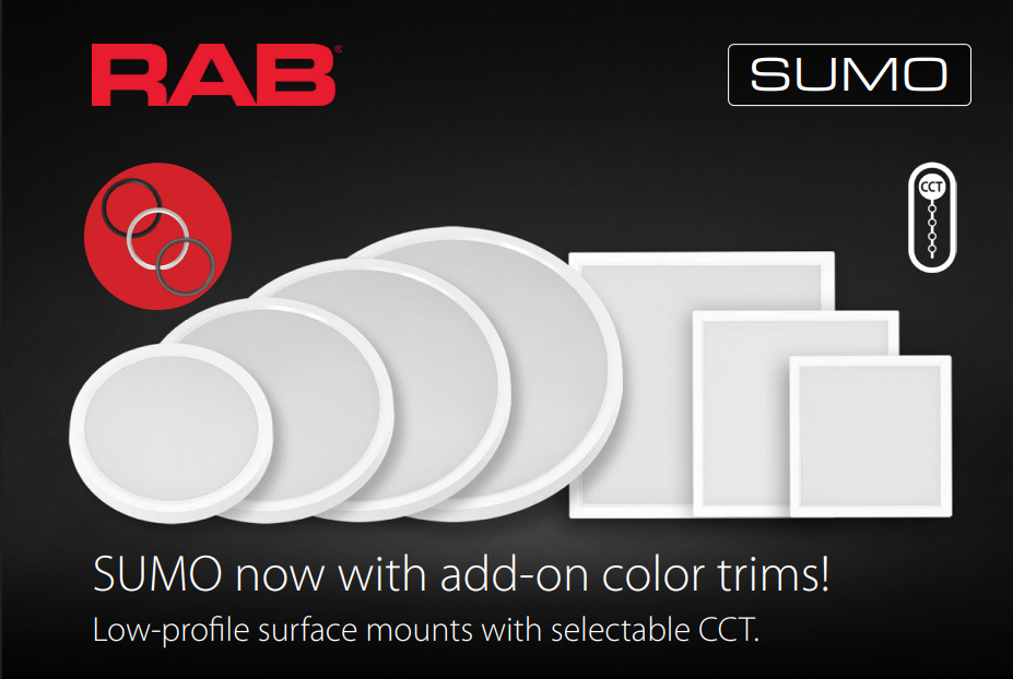RAB SUMO-TRIM-R-7-BRZ SUMO 7" Round Smooth Trim – Bronze Finish