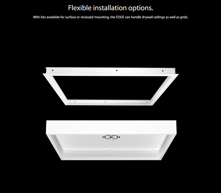 RAB SWISHFA-EDGE2X2-835U/E2 SWISHFA Edge-Lit LED Troffer – 2x2 – Selectable 19W/29W/39W – 3500K – 3266 Lumens – 120-277V – Emergency Battery Backup