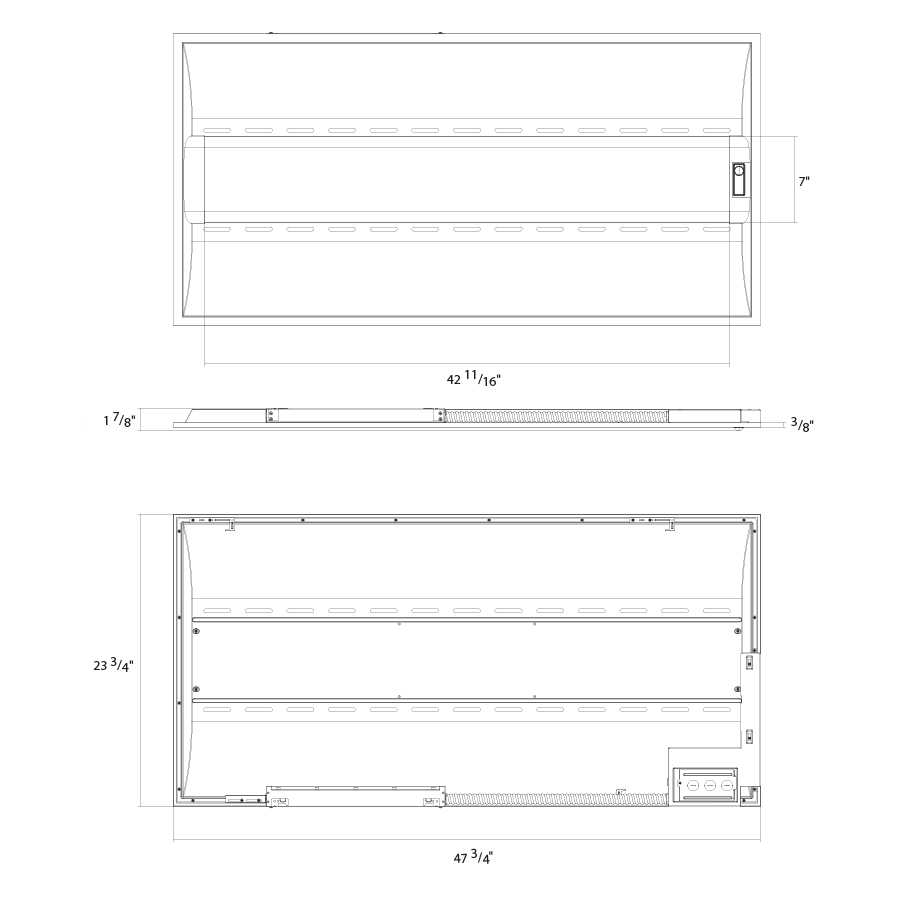 RAB SWISHAIR2X4/PIR/E LED Air Handling Troffer – 2x4 – Selectable 26W/35W/44W – 3500K/4000K/5000K – 3681-6047 Lumens – 120-277V – PIR Occupancy Sensor – Emergency Battery Backup