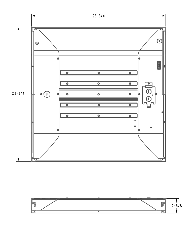 RAB SWISHFA-ISLAND2X2/MVS Island LED Troffer – 2x2 – Selectable 19W/29W/39W – 3500K/4000K – 2227-4408 Lumens – 120-277V – Microwave Occupancy Sensor