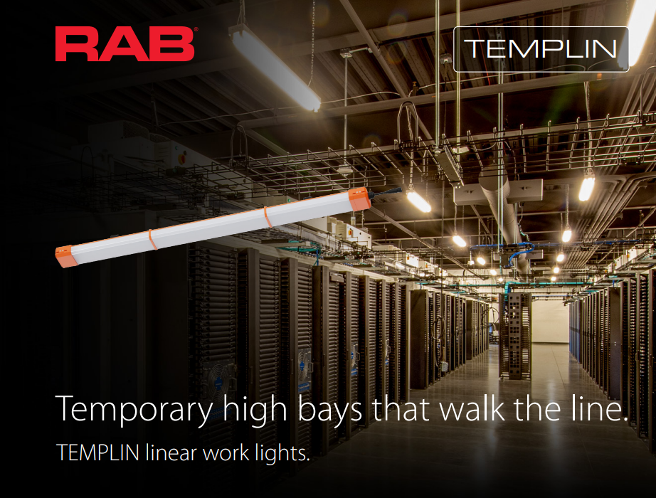 RAB TEMPLIN-90 TEMPLIN Temporary Linear Work Light – 90W – 5000K – 10320 Lumens – 120-277V