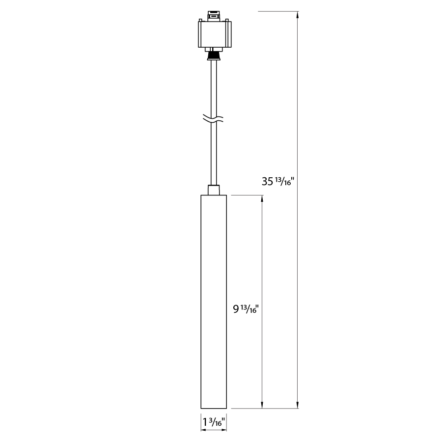 RAB TKPSY Track Pendant Light – Small – 8W – 3000K – 626-728 Lumens – 120V – White Finish