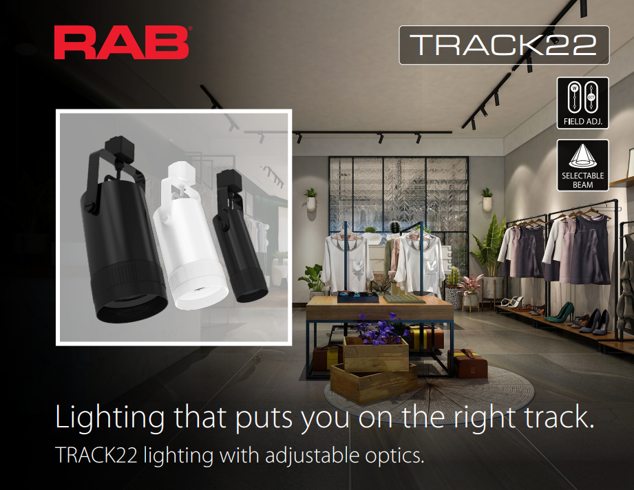 RAB TK22LB-S TRACK22 Large Track Light Snoot Accessory – Black Finish