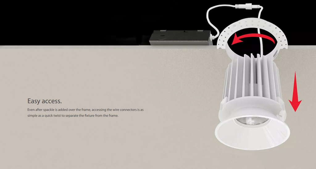 RAB R3TL 3in Trimless Recessed Light – 15W – 1250 Lumens – 2700K–5000K – 120V – Round – Smooth Trim – White Finish – 90+ CRI