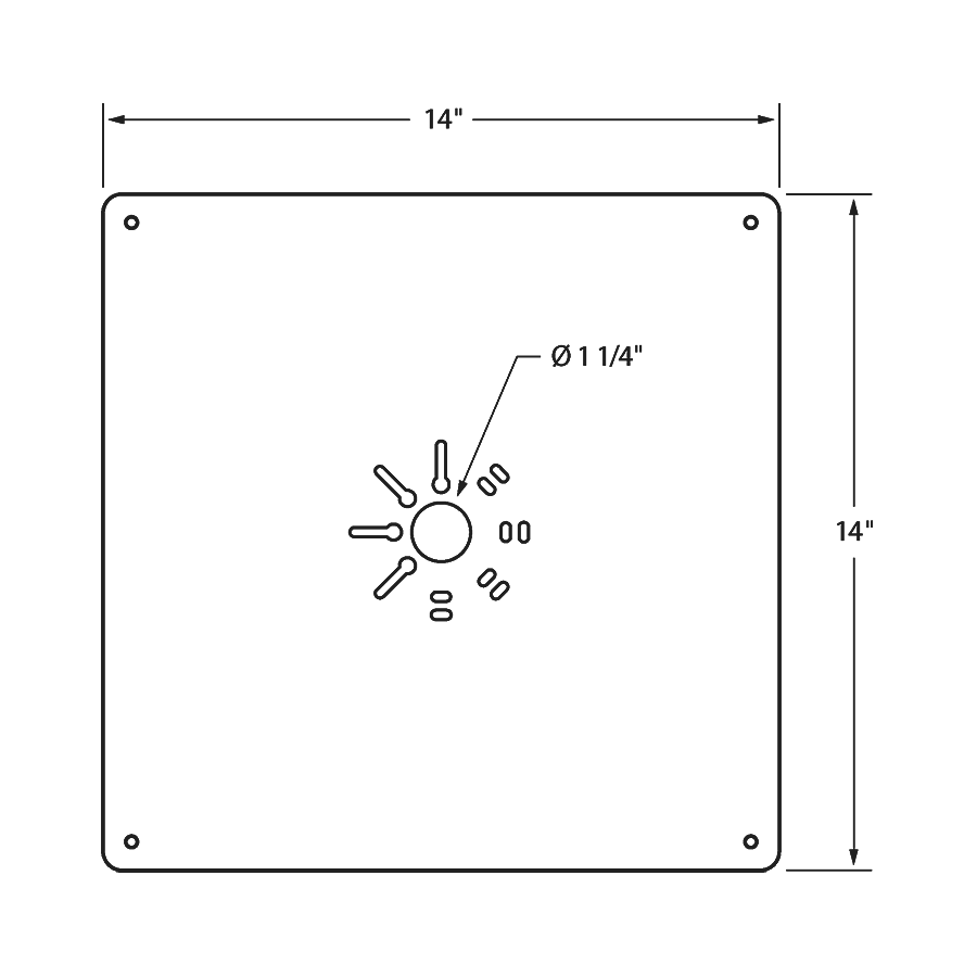 Retrofit Mounting Plate for VAN17 LED Canopy Lights – Bronze Finish