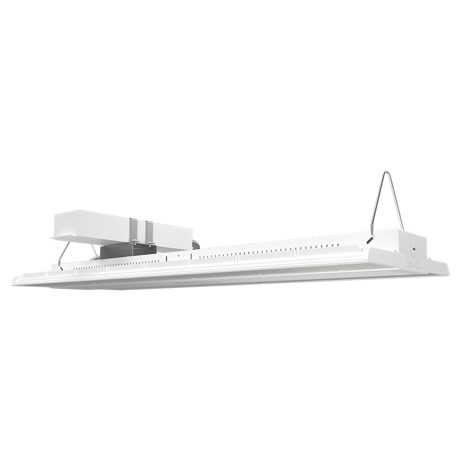RAB RBAY17L/E/8CP2 RBAY17L LED Linear High Bay with Emergency Battery Backup - 39067–58737 Lumens - 260W–400W Selectable Wattage - 120-277V - 8' Cord with NEMA 7-15 Plug