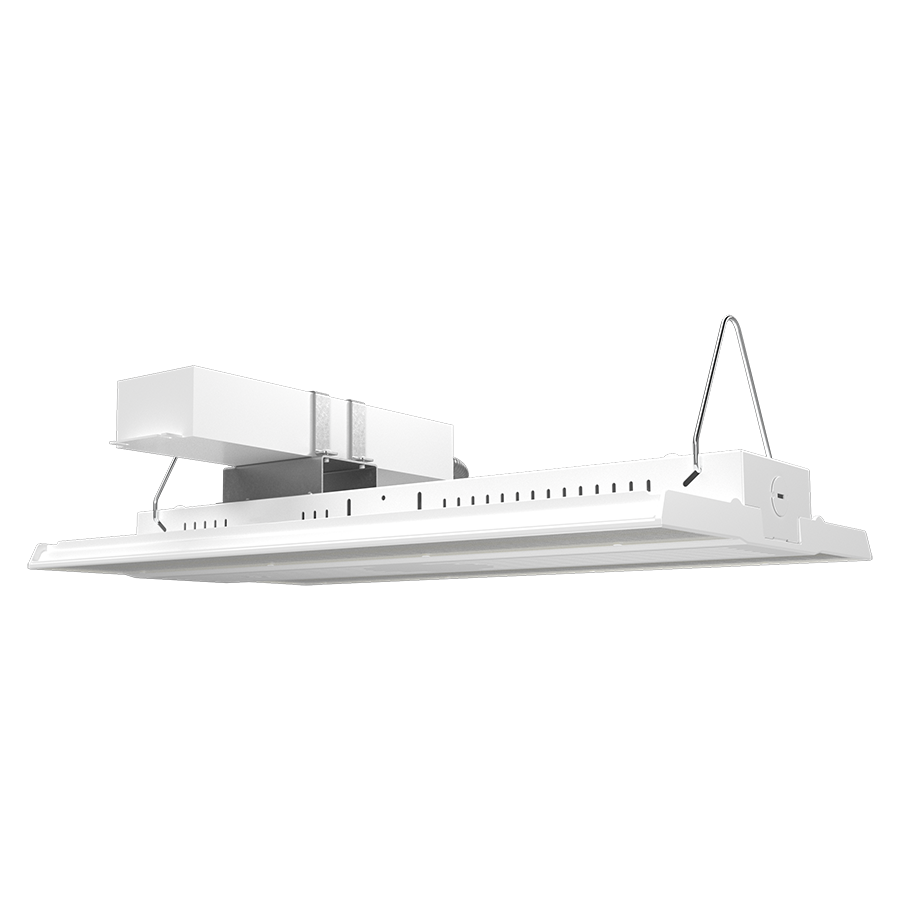 RAB RBAY17M/480/E/8C RBAY17M LED Linear High Bay with Emergency Battery Backup - 24918-40003 Lumens - 160W–260W Selectable Wattage - 480V - 8' Cord Configuration