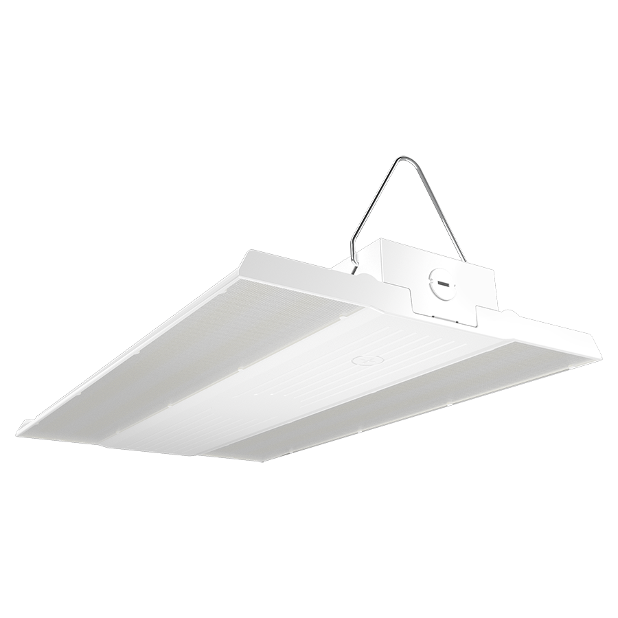 RAB RBAY17M/E/8CP RBAY17M LED Linear High Bay with Emergency Battery Backup - 25587-39200 Lumens - 180W–260W Selectable Wattage - 120-277V - 8' Cord with NEMA 5-15 Plug
