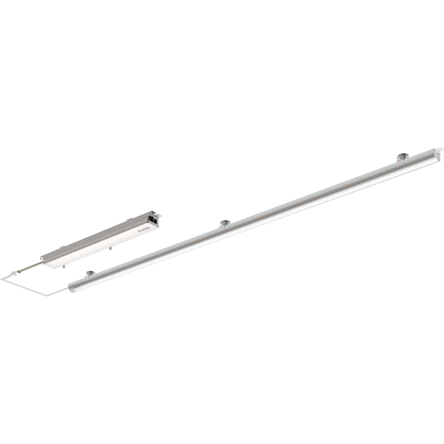 RAB RLB-3C Retrofit Light Bar – 1x3 – 3 Wattage Selectable – 5 CCT Selectable – Clear Lens – 2396-3806 Lumens – 120-277V