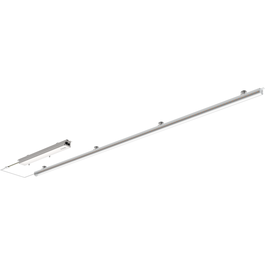 RAB RLB-4C Retrofit Light Bar – 1x4 – 3 Wattage Selectable – 5 CCT Selectable – Clear Lens – 3017-4690 Lumens – 120-277V
