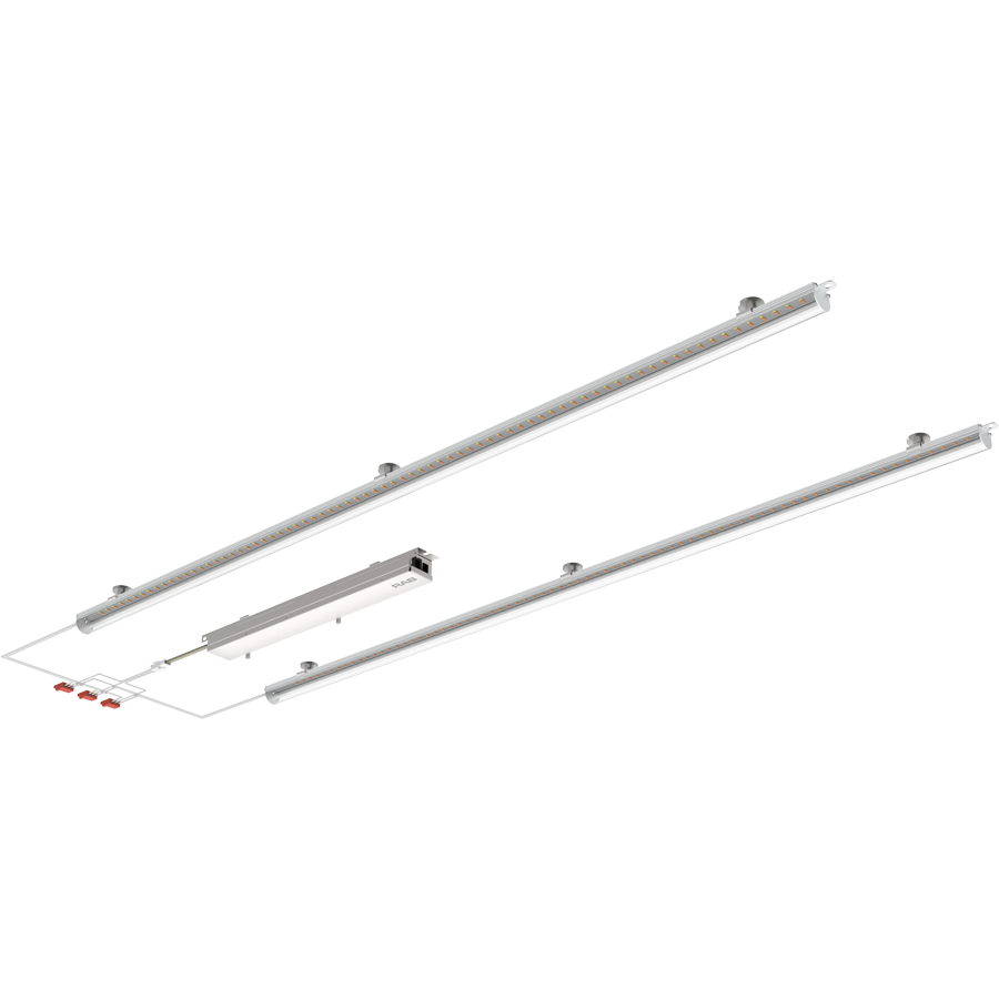 RAB RLB2-3C Retrofit Light Bar – 2x3 – 5 Wattage Selectable – 5 CCT Selectable – Clear Lens – 4033-7011 Lumens – 120-277V