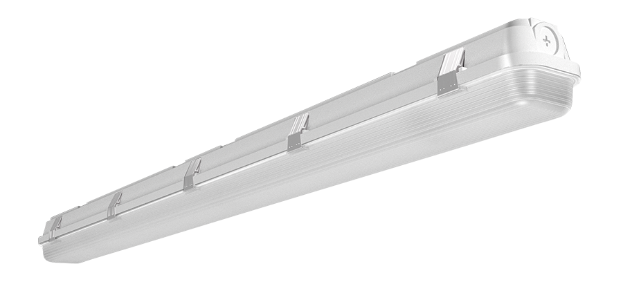 RAB SEAL4/E SEAL4 LED Linear Washdown Light with Emergency Battery Backup - 4ft - 4080-6800 Lumens - 30W–50W Selectable Wattage - 120-277V