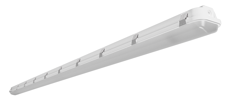 RAB SEAL8/E SEAL8 LED Linear Washdown Light with Emergency Battery Backup - 8ft - 8220-13700 Lumens - 60W–100W Selectable Wattage - 120-277V