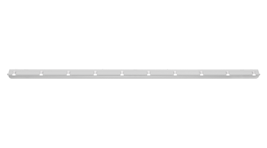 RAB SEAL8/MVS/E SEAL8 8ft LED Linear Washdown Light with Microwave Motion Sensor and Emergency Battery Backup - 8ft - 8220-13700 Lumens - 60W–100W Selectable Wattage - 120-277V