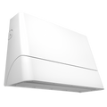 RAB SLIM22-L-150W/E SLIM22 Field-Adjustable Wall Pack – Large – Selectable 75W/100W/125W/150W – Selectable 3000K/4000K/5000K – 11462-21727 Lumens – 120-277V – Emergency Battery Backup – Adjustable Optics – White Finish