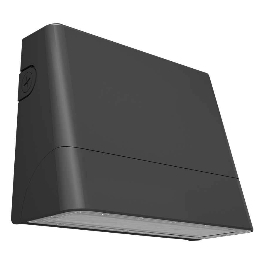 RAB SLIM22-S-30/E Field-Adjustable Wall Pack – Small – Selectable 15W/20W/25W/30W – Selectable 3000K/4000K/5000K – 2199-4833 Lumens – 120-277V – Emergency Battery Backup – Adjustable Optics – Bronze Finish