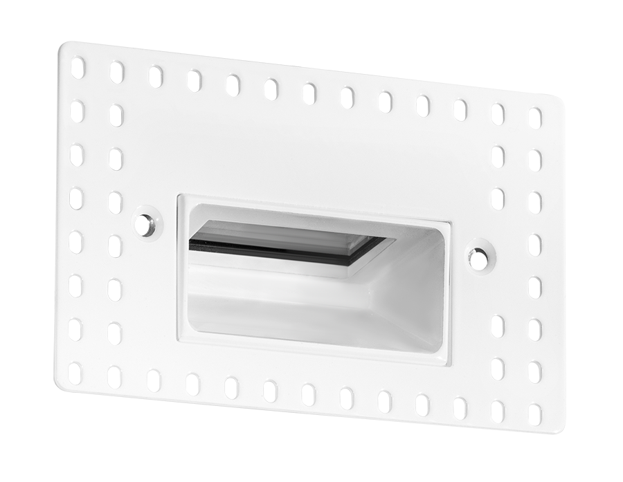RAB FSLEDH3YB/120/TL Horizontal Recessed LED Step Light – Trimless – 3W – 3000K – 36 Lumens – 120V – Black Finish