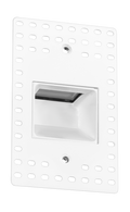 RAB FSLEDV3YW/120/TL FSLED Vertical Recessed LED Step Light – Trimless – 3W – 3000K – 92 Lumens – 120V – White Finish
